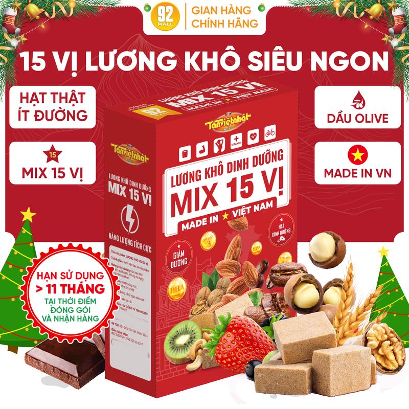   GIẢM 30K  1kg Lương Khô Mix 15 Vị Dinh Dưỡng Thành Phần Hạt Và Hoa Quả Ăn Vặt Ăn Chay Thay Thế Bữa Ăn 