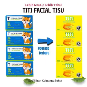 Tisu TITI 360 helai 4 pcs Facial Tissue halus dan lembut 100% Alami Tisu TITI 360 helai 4 pcs Facial Tissue halus dan lembut 100% Alami
