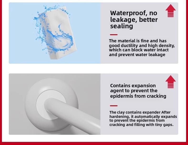 Product Introduction of Air conditioner hole sealing putty for waterproofing, household filler for water pipes, toilets, rodent prevention, leak sealing, fireproof clay for wall hole repair 3