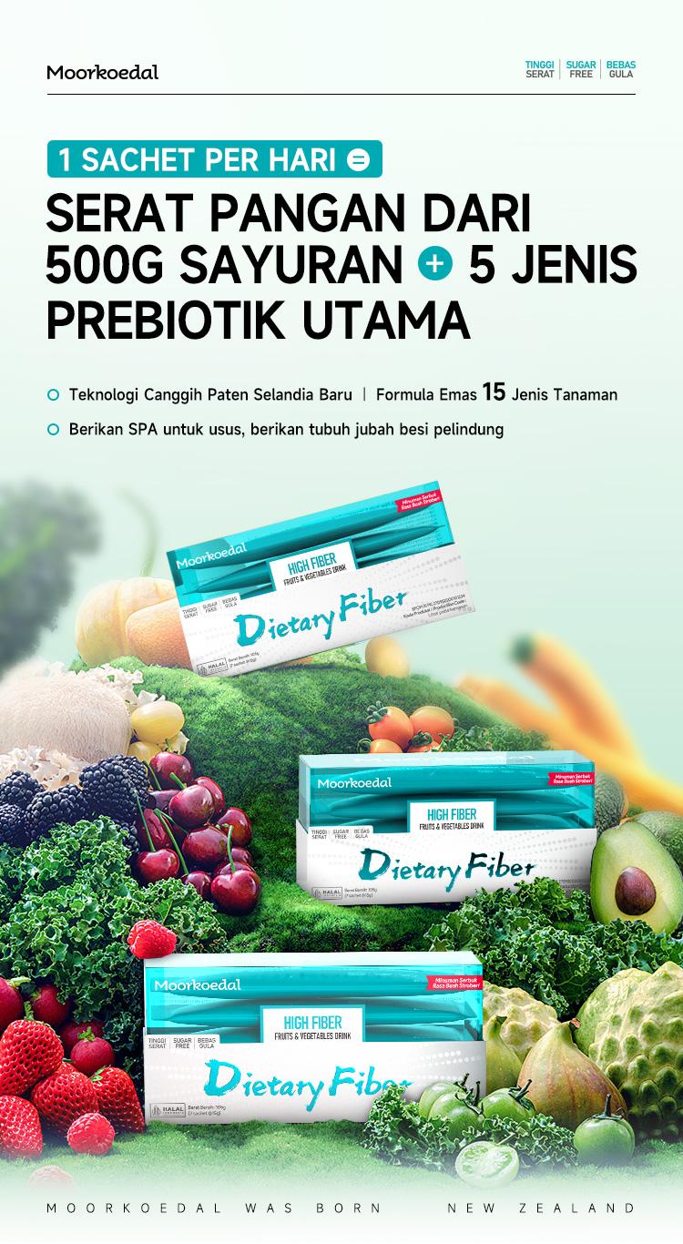 Moorkoedal Minuman Serat Tinggi - Lancarkan BAB & Usus Sehat - BPOM HALAL
