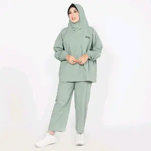 PAMOR Jas Hujan Model Hodie Bahan PVC Tebal Lentur Elastis Anti Rembes