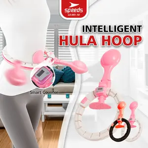 Speeds Hula Hoop + Penghitung Otomatis Alat Olahraga Perut Portable Outdoor 041-10