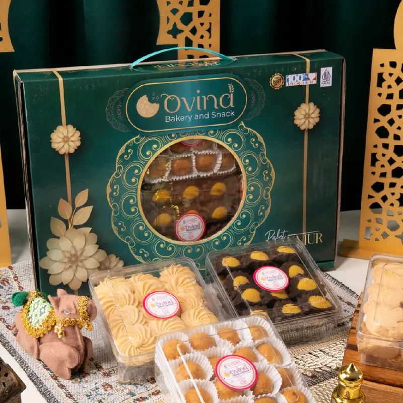 Kue Paket lebaran Ovina Makmur Series ( AFL) Nastar Food Frozen Kering Cookies Toples Makanan Cemilan Snacks Choco 6 toples ( berat isi per toples 170 gram ) 3