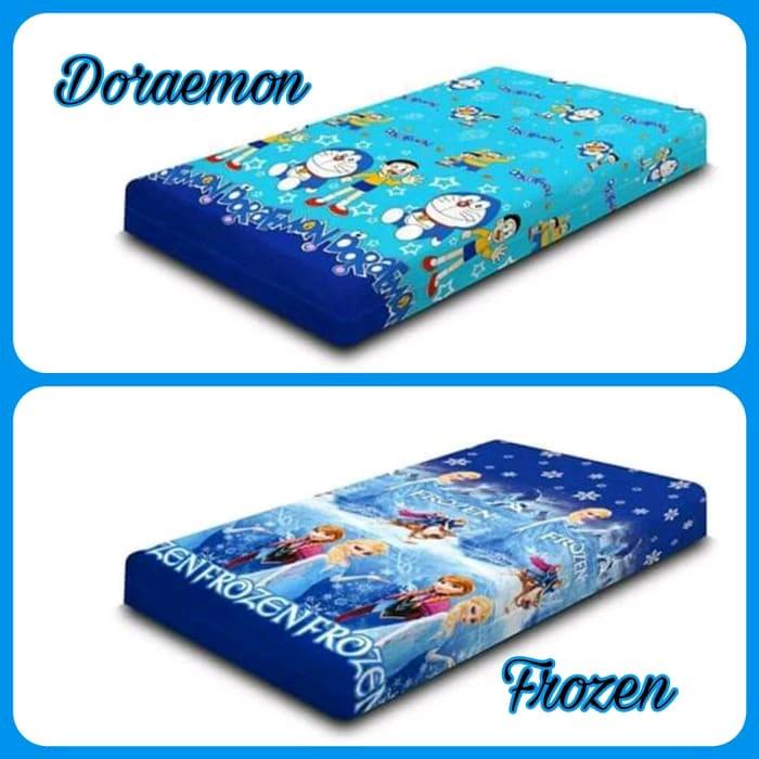 Sarung kasur busa lantai menggunakan resleting motif karakter cowok Kain Katun poliester super sprei 4