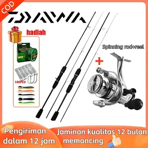 【Beli 1 Gratis 4】Caldari Joran Pancing Set 1.8M-2.7M 2 Bagian Reel Gulungan 13BB 5.2:1 Set Lengkap untuk Memancing