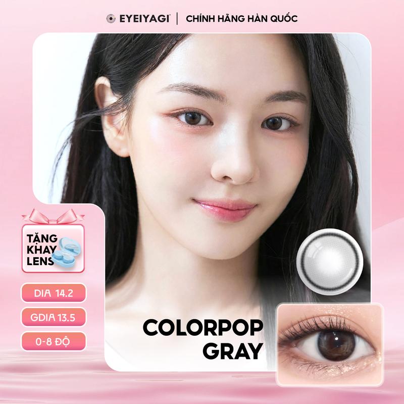  COLORPOP GRAY - Lens Hàn Quốc EYEIYAGI xám tro tự nhiên 