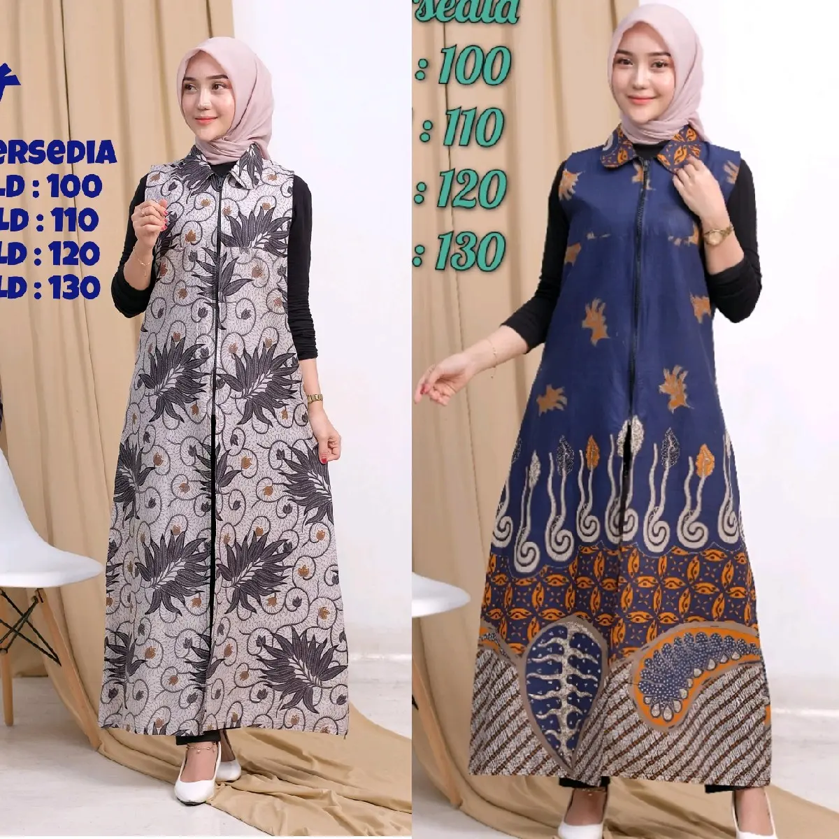 New redy outer longcardi batik, motif melody dan padi ikat. bahan katun. Cardigan Dewasa Baju Wanita tunik outer batik tenun brokat Muslim Panjang Kardigan tali salur