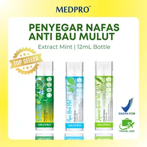 [ANTI BAU MULUT] MEDPRO Mouth Spray Penyegar Mulut Instan 12mL - Ekstrak Mint Menyegarkan, Tanpa Bilas