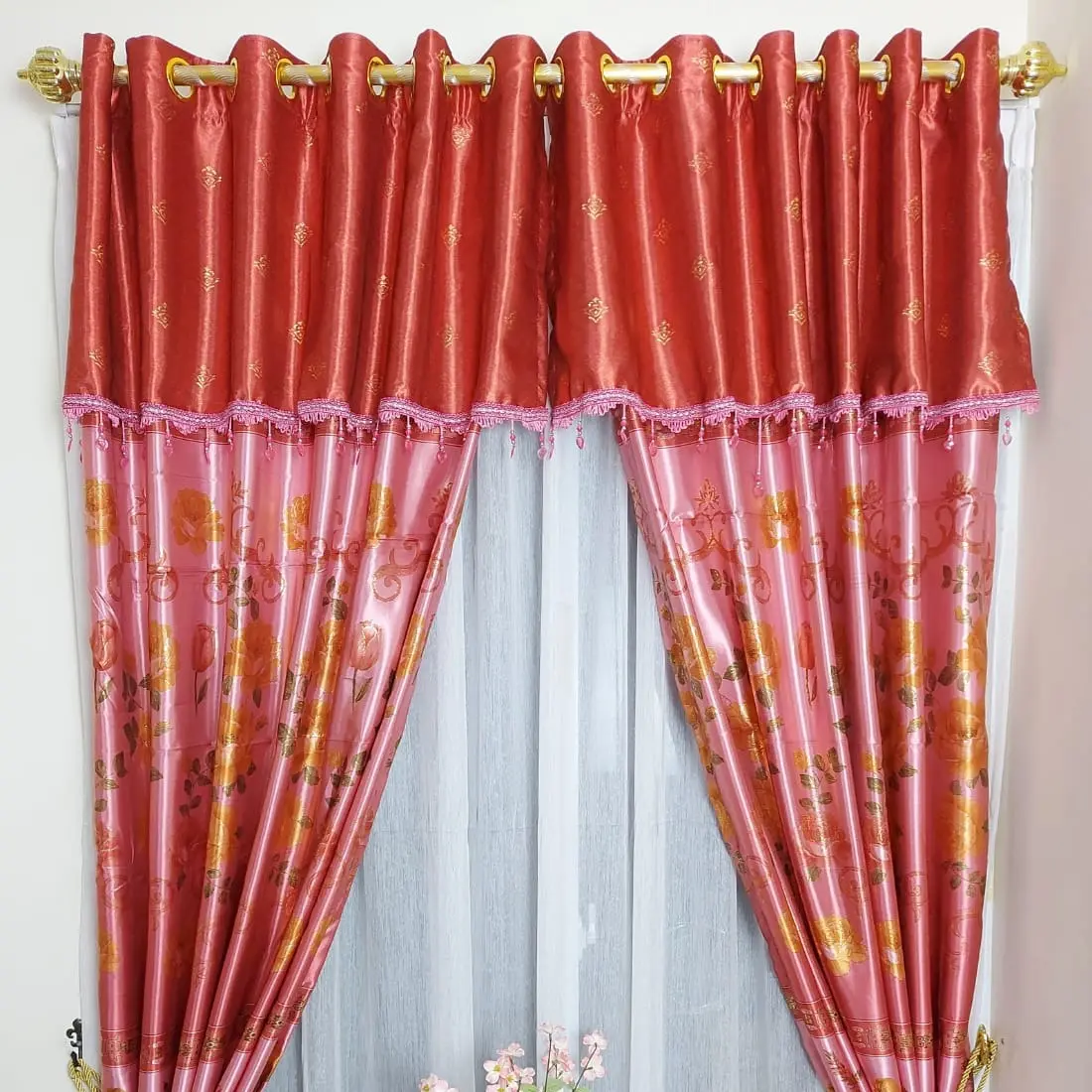 Hordeng blackout tebal + poni /Tirai pintu atau jendela/ gorden