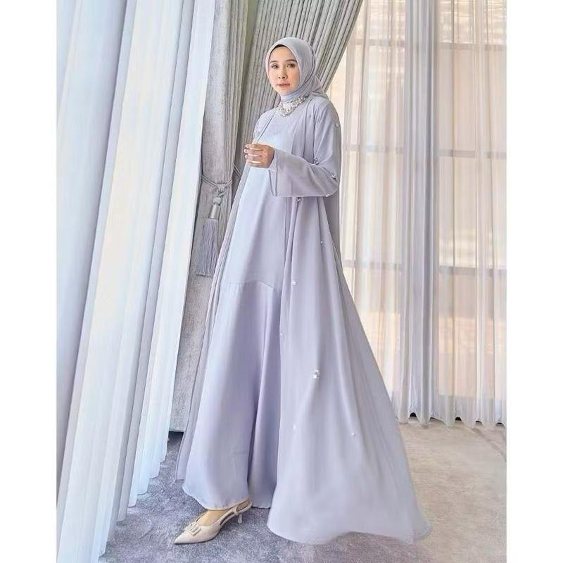 Product Introduction of Model Terbaru Baju Gamis Abaya Simple // Alezza Dress Abaya Bahan Velvet Combi Ceruty // Abaya Terhits Tahun 2025 // Ready Ukuran M L XL 3XL 4XL Ld 100-140cm Muat Bb 100kg // Dress Elegan Cantik // Dres Kondangan 11