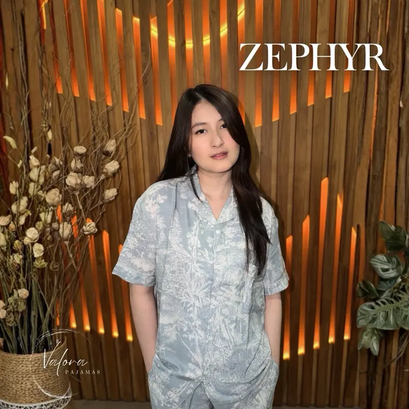 Valora Pajamas Zephyr Bahan Rayon Premium dengan Desain Elegan dan Nyaman untuk Tidur Wanita Celana