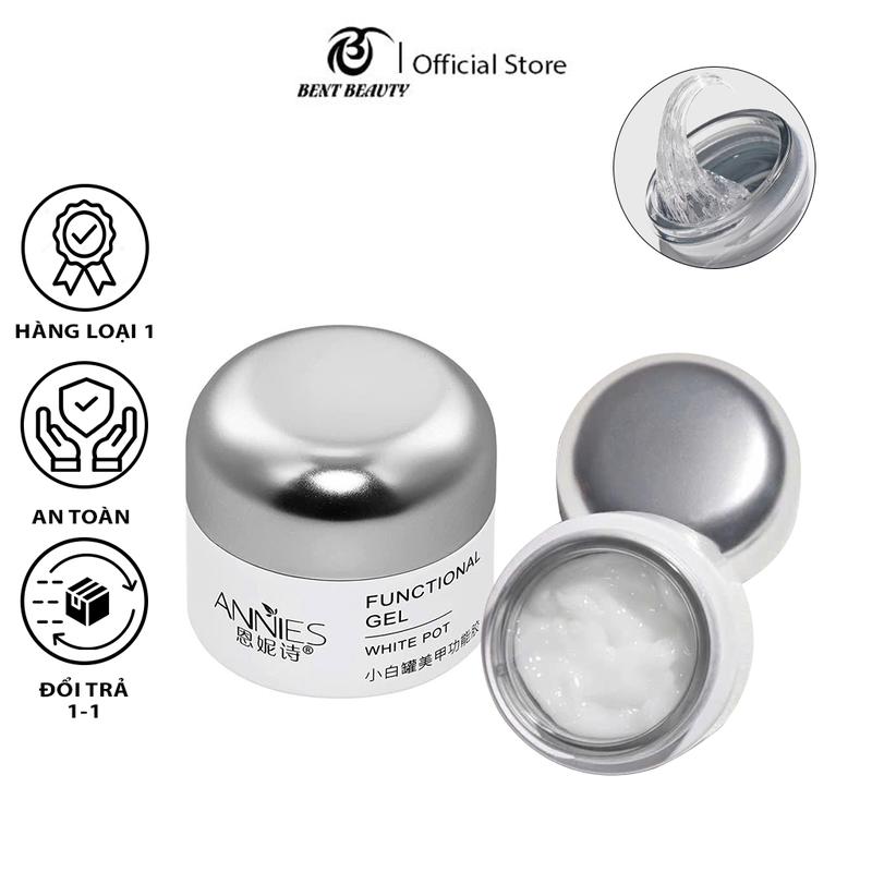  Gel vẽ nổi Annies dạng thủy tinh chính hãng 20g - Gel nặn nail đa năng màu trắng trong suốt 