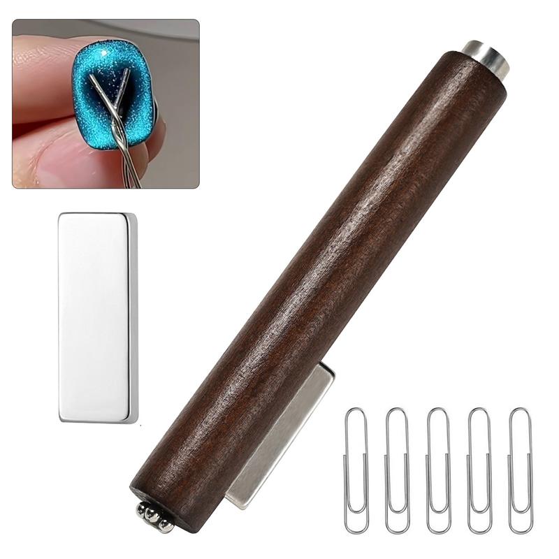 Product Introduction of That pulls the color of the nail plexiglass 3pcs nail magnet set nail magnet paper clip cat's eye magnet stone wire magnet rod combination love wear nail salon for exclusive use cat  eye  heart  nails  paper  clip mini  magnets  nail  cutters 5