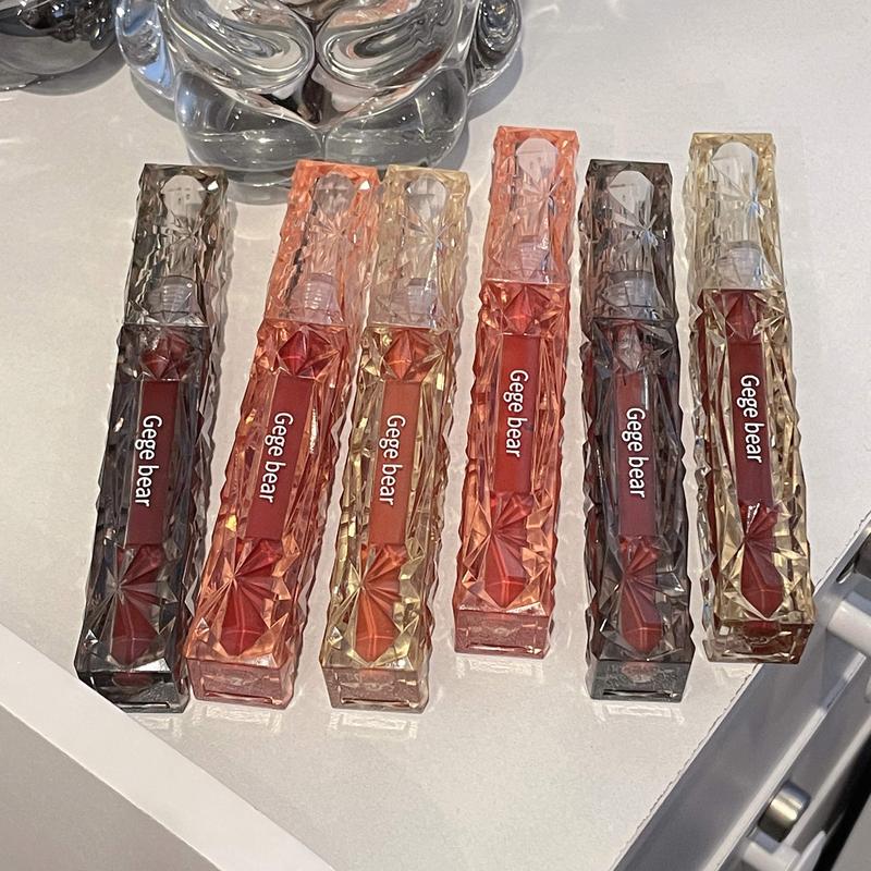  Son Môi Gấu Gege Bề Mặt Gương Màu Đèn Bóng Chạy Lâu Không Thấm Nước Làm Trắng Son Môi GX1057 