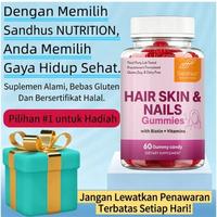 Gambar 60 Gummies Suplemen Nutrisi Rambut & Kulit, Membantu Mendukung Pertumbuhan Rambut Sehat, Menjaga Tampilan Kepadatan Rambut, Rambut Tampak Berkilau serta Menutrisi Kulit Tubuh - 60 Gummy dari Dekayu Kota Tangerang 1 Tokopedia