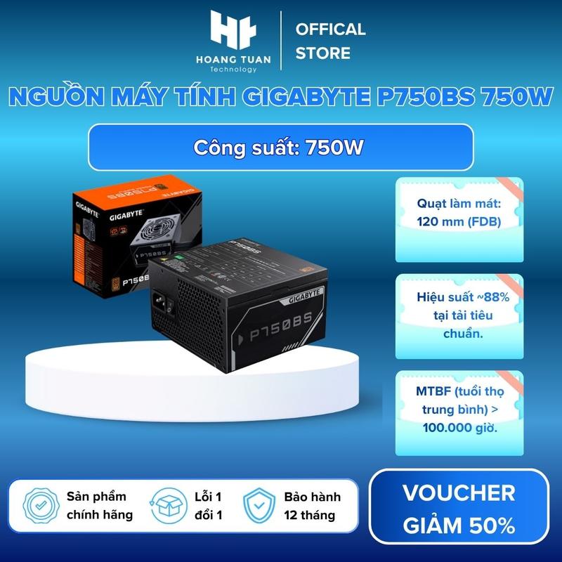 Nguồn máy tính Gigabyte P750BS 750W chính hãng , chuẩn nguồn: ATX 12V (In