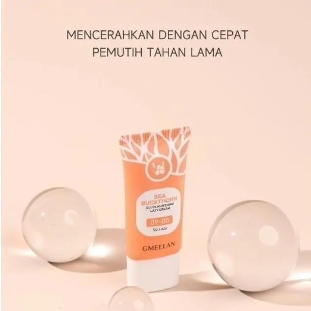 【Set Perawatan Kulit 2pcs】 Orange Enzymes Exfoliating Brightening peeling Gel 50g + Sea Buckthorn Gluta Whitening Lazy Cream 30g 5