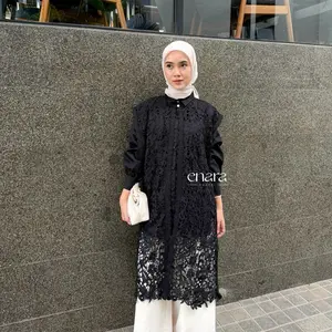 KINAR TUNIK - SET ATASAN DAN OUTER BRUKAT BY ENARA OUTFIT Wanita