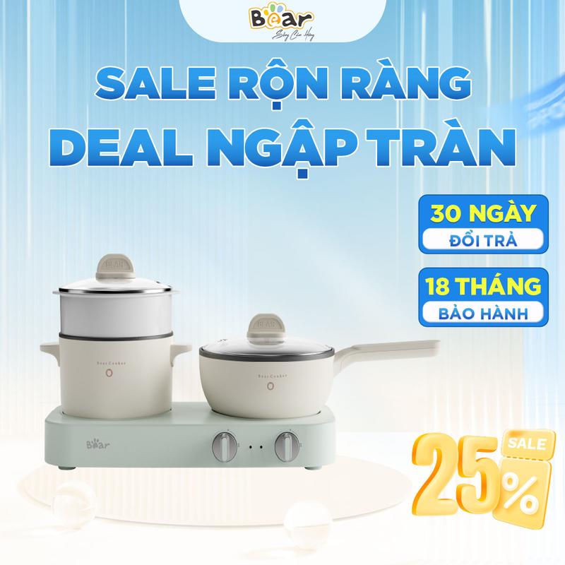 Bếp điện Bear 1400W Quốc Tế bảo hành 18 tháng SB-BD02N - Bếp điện đa năng Bear - Chảo điện Bear - Bếp Từ