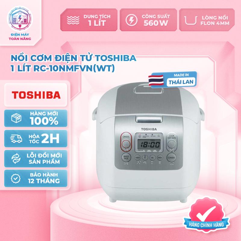 Nồi Cơm Điện Tử Toshiba 1 Lít RC-10NMFVN - Hàng Chính Hãng, Mới 100%