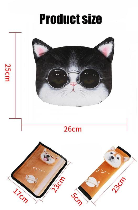 Product Introduction of Car Pillows Headrest Neck Cushion Auto Supplies Car Shoulder Pad Accessories Cervical Cushion Woman Travel 3D Animal Soft Pillow 5