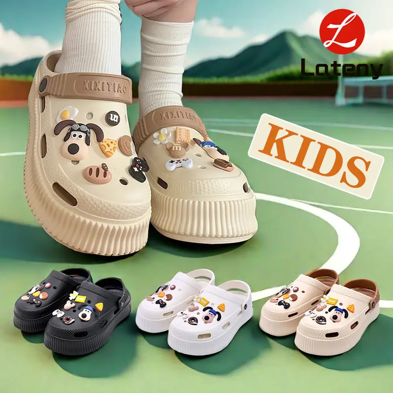 Lateny Sandal pola kartun anak-anak Sandal sekolah anak laki-laki dan perempuan Sandal fashion orang tua-anak 1