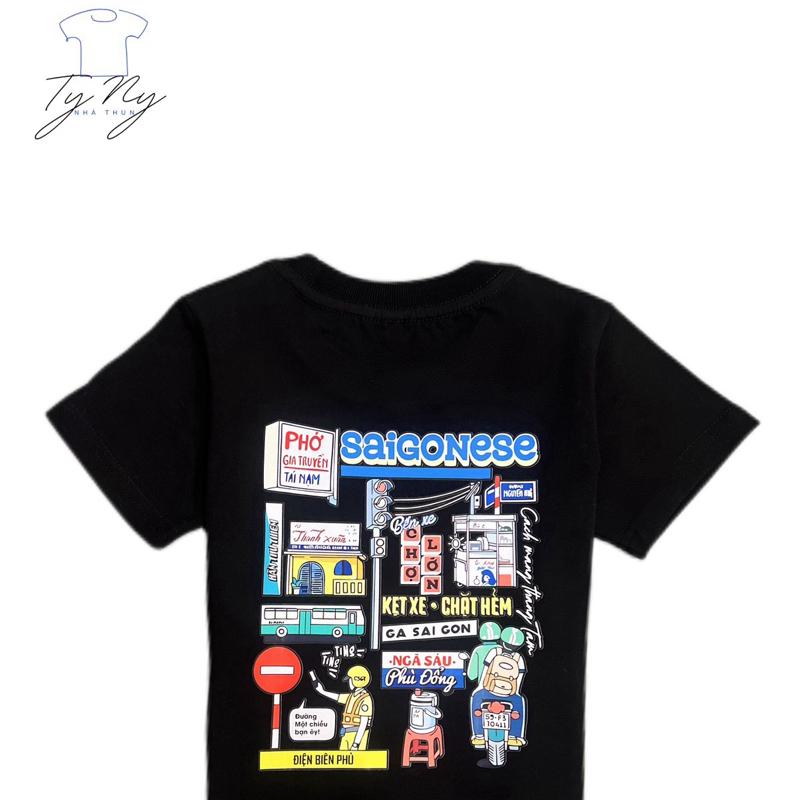 Áo thun trẻ em Saigonese hottrend, hàng loại 1, 100% cotton đẹp đứng form, định lượng vải 230g 3