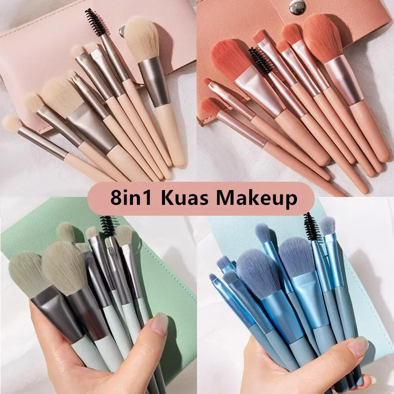 Ladamai Set 8Pcs Make Up Brush Kuas Makeup Halus Untuk Harian