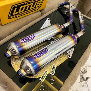 knalpot MONCONG SHIJIRO ORIGINAL LOTUS ( UNGU )28-38 OUTE 38 Mio, Beat Fi, Beat new, vario 125/150 led new, aerox, nmax,scoopy knalpot sudah tinggal pasang Bulat Motorcycle