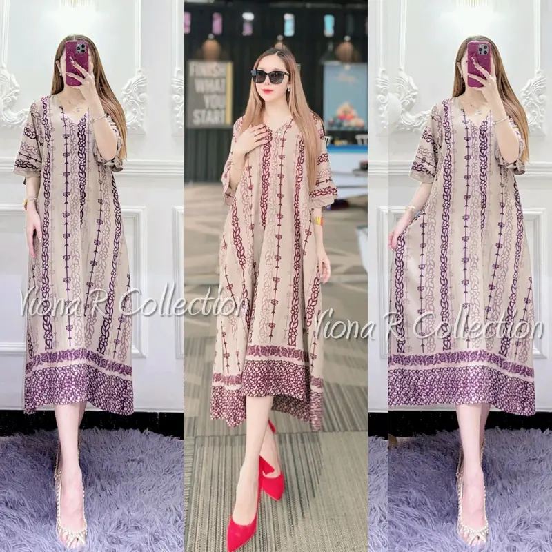 Viona R, Bisa COD Daster DAVIENA Lengan Rempel (Daster Viral & Kekinian) Rayon Wanita Busui Bumil Nyaman 3