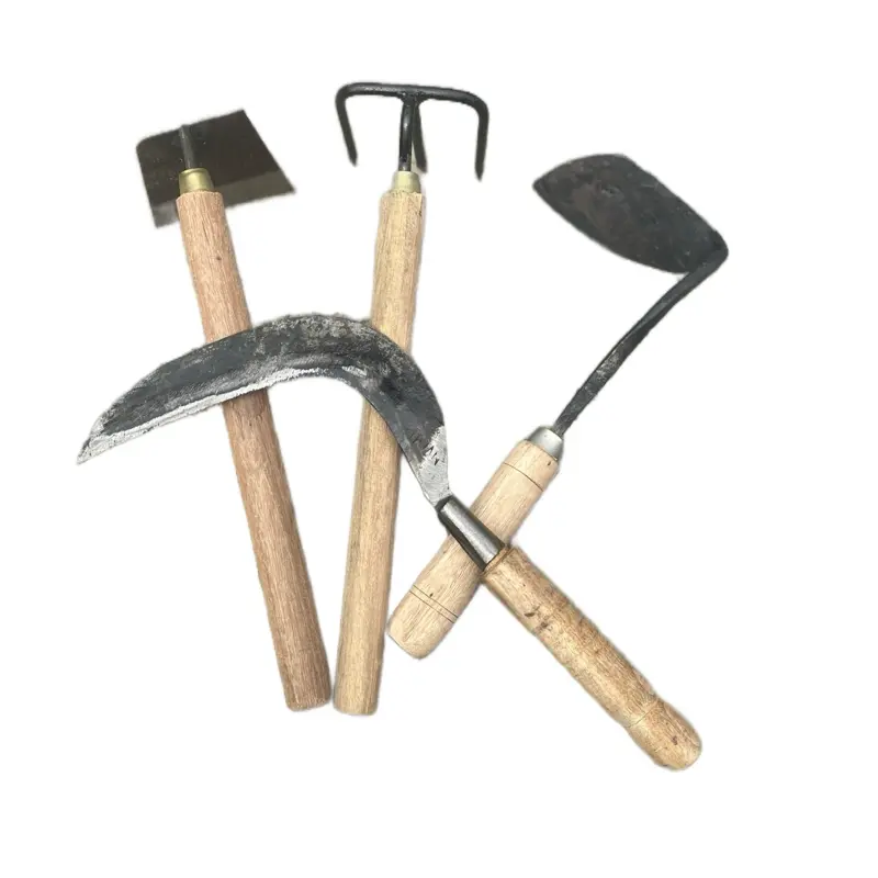 PAKET BERKEBUN 4 pcs cangkul mini,sabit kecil,garukan,koret alat berkebun multifungsi