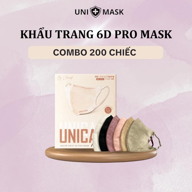 [LIVE SALE THÁNG 10]  Combo 200 Chiếc Khẩu Trang 6D Pro Mask Thiết Kế Thời Trang Ôm Mặt Phụ Kiện Women Dây Đeo Đắt Gấp 6 Lần Chống Bụi Mịn An Toàn