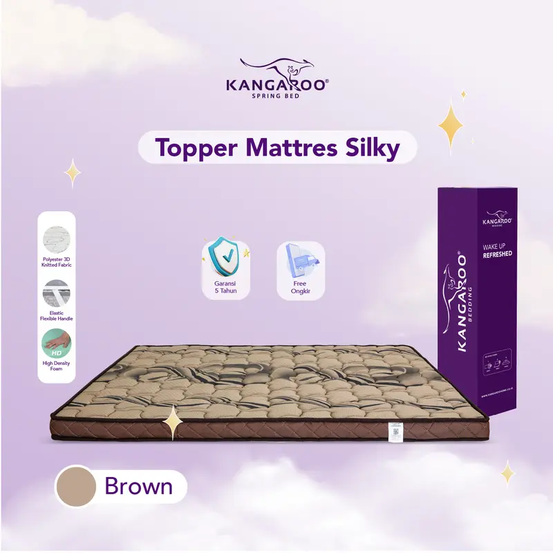 Kangaroo - Topper Mattress Silky - Solusi tidur nyawan di kasur lama- 100x200 120x200 160x200 180x200 Matras 6
