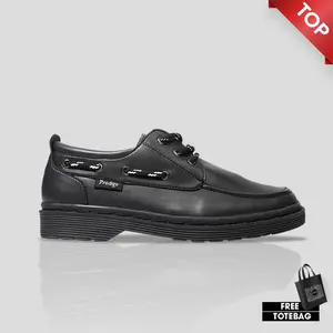 Prodigo * Sepatu Pria Blitar Full Black | Sepatu Low Boots Shoes | Sepatu Pantofel | Sepatu Kerja  Hitam | Sepatu Boots Casual | Terbaru | outsol  Karet
