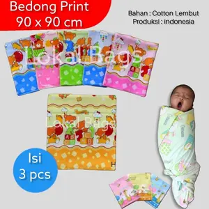 PROMO BEDONG BAYI / BEDONG BAYI KAIN HARGA 3 PCS BEDONG BAYI UKURAN 90 x 90. CM INSTANT NEWBORN MURAH Katun