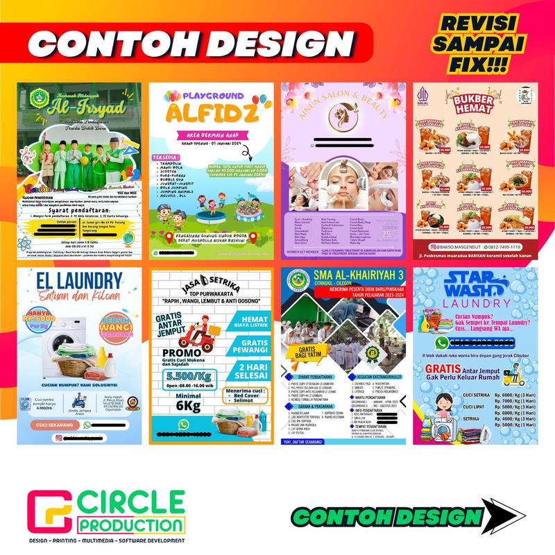BROSUR MURAH GRATIS DESAIN CUSTOM SUKA SUKA!!! | BAHAN HVS 100GSM | BISA UNTUK LAUNDRY, MAKANAN DLL Paper Stationery 3