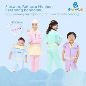 CuddleMe FloSwim Hijab - Baju Renang Hijab Pelampung Anak - Swimsuit Muslim Panjang Wanita