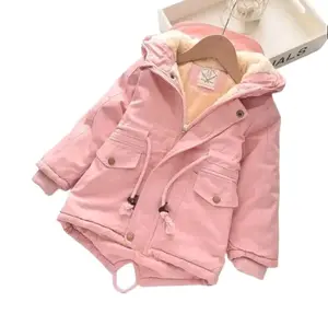 Jaket Anak dalamanya bulu sherppa Pink lucu Jaket Anak Jaket Anak perempuan lembut bulu sherpa ukuran usia 3 - 12 tahun fashion