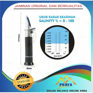 Terlaris Salinity Refractometer Alat Ukur Kadar Garam Asin Laut Payau Good Quality