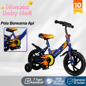【Mimosa Baby Mall】Sepeda Anak Laki-Laki 2-9 Tahun, Rangka Baja Karbon, Dilengkapi Roda Bantu