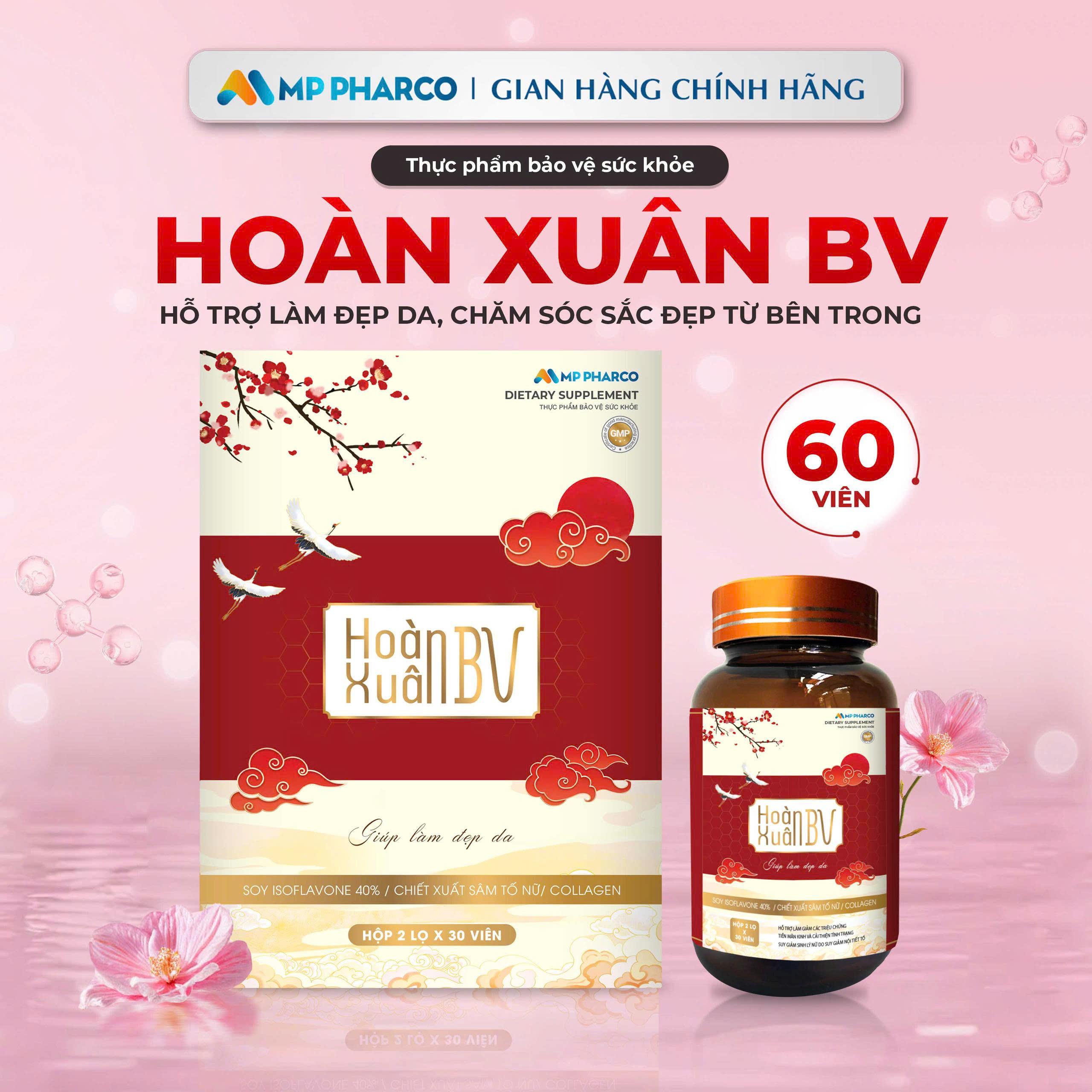 Combo Viên Uống (TPBVSK Hoàn Xuân B.V 60 viên và TPBVSK Vitamin E Đỏ 60 viên & TPBVSK Glutathion Diamond Collagen Nano 12000mg 60 viên ) Hỗ trợ làm sáng da ,làm đẹp da (MP02c)