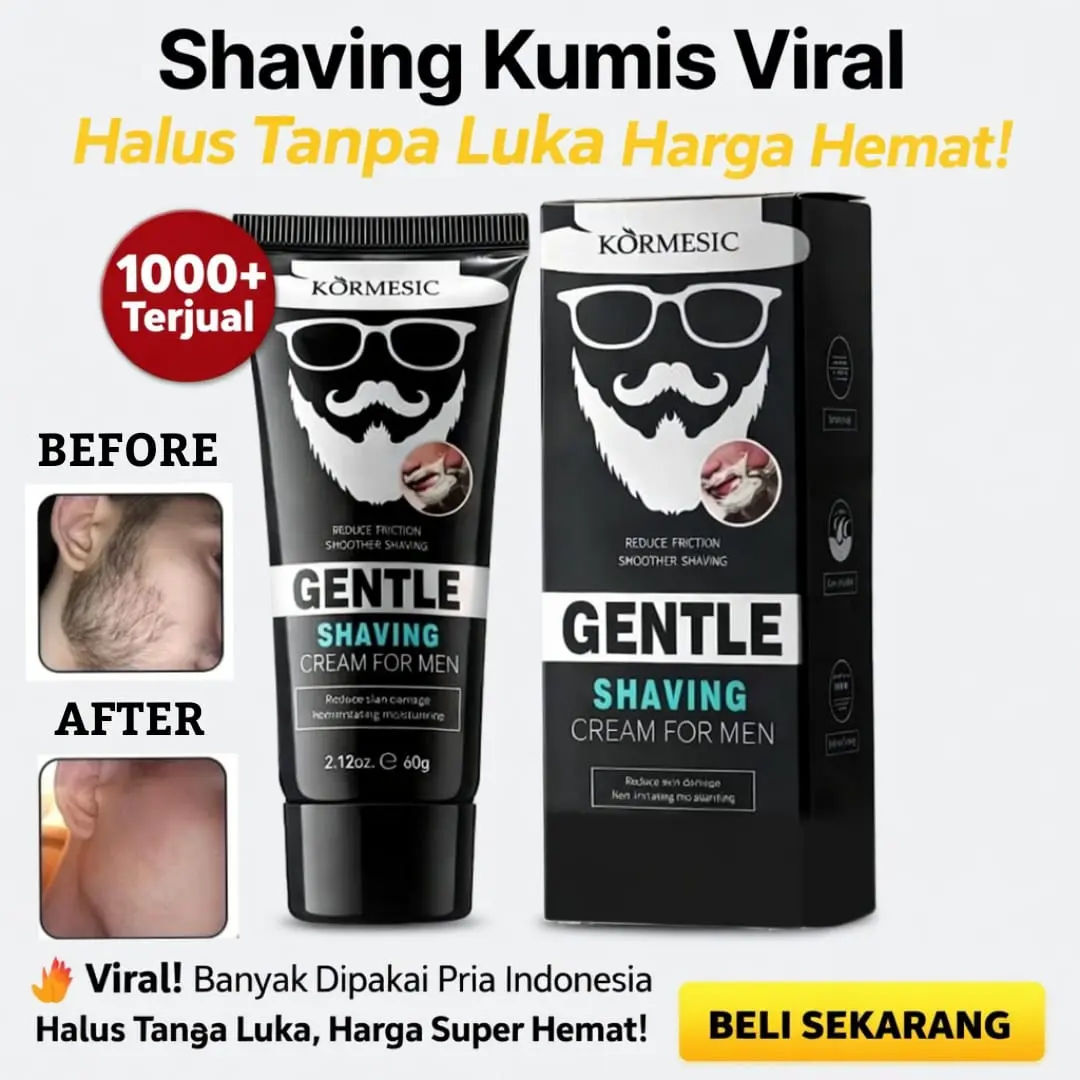 Gentle Shaving Cream For Men Asli Foam Busa Lembut Untuk Cukur Bulu Ketiak Kumis Jenggot Tanpa Sakit