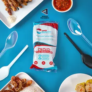 Sendok Makan Plastik / Sendok Plastik Food Grade Tebal Kuat Higienis Per Pack
