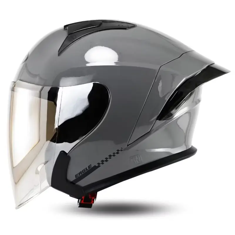Helm R-Six EAGLE Paket Ganteng Kaca Silver - Original Motorcycle helm halfface, Ukuran M/L/XL half face keren helmsni 0