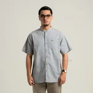Baihaqi Kemeja Koko Buraidah Lengan Pendek BKK33