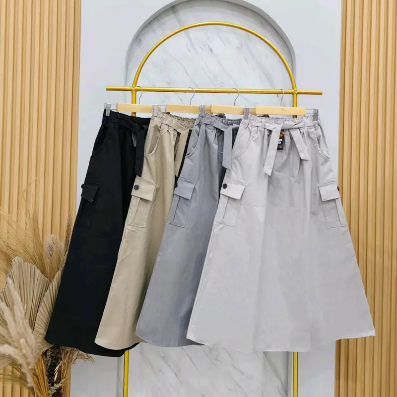 [Sabilla] Rok Cargo Dewasa Jumbo Linen & Twill Stretch Combed Ukuran XL & XXL 6