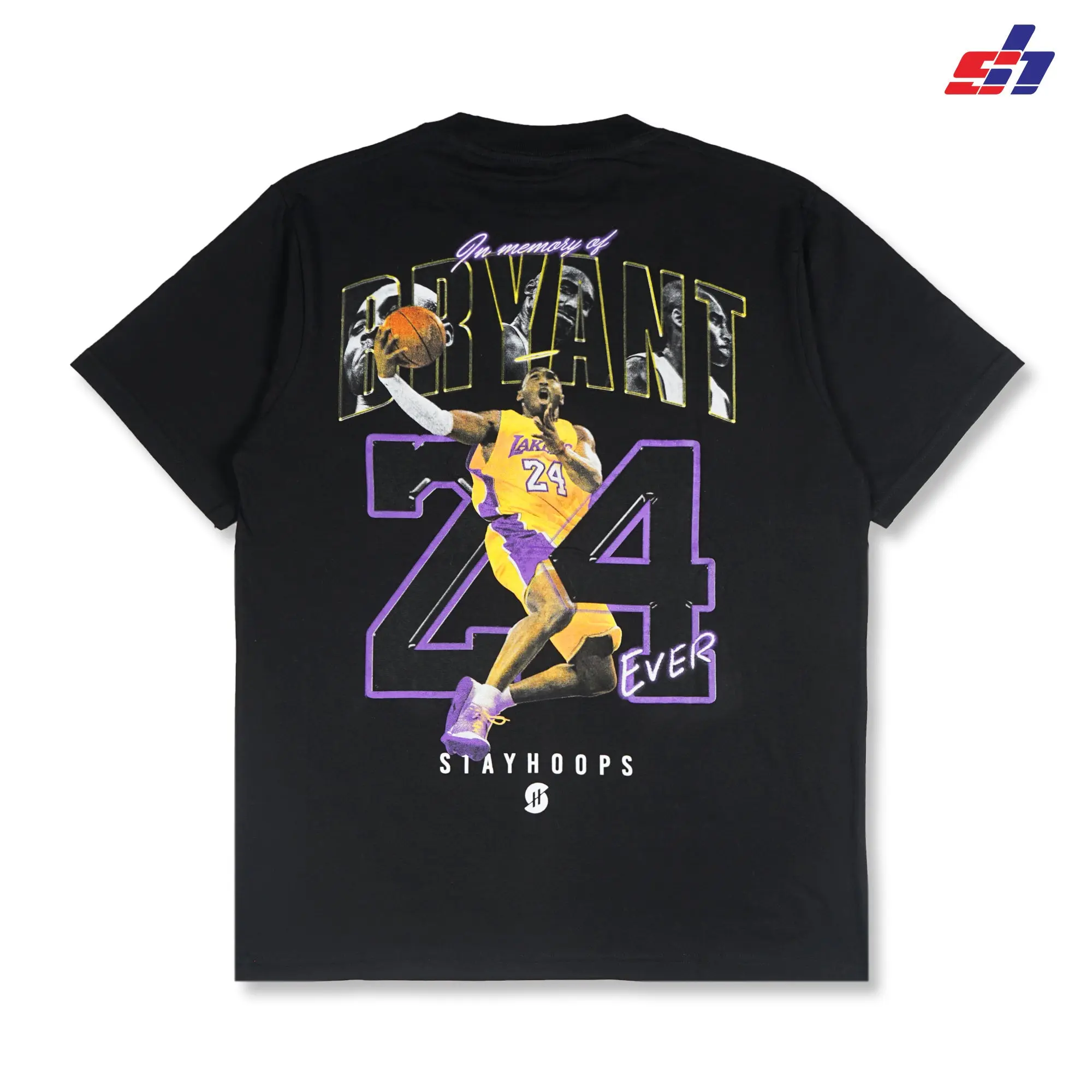 Baju Kaos Lengan Pendek Stayhoops T-shirt | Black King 4ever Tee Combed Fit Hitam Pria