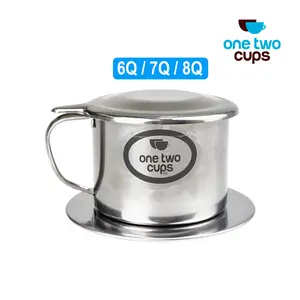 One Two Cups Vietnam Drip Filter Penyaring Kopi 6Q 7Q 8Q Stainless Steel 114ml 124ml 180ml Kitchenware