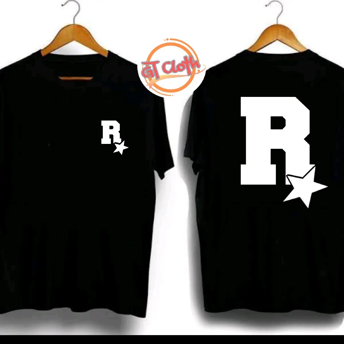 LOGO Inisial Nama Huruf R Star Baju Kaos Distro Premium Unisex Combed30s