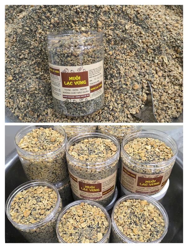  1Kg Muối vừng chay - Muối lạc vừng đen truyền thống thơm ngon  2 hộp 500g  